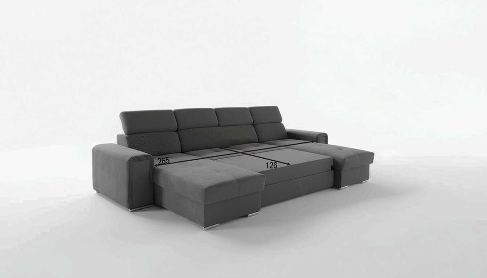 Elegancki narożnik AVANTI 2 - 2 pojemniki na pościel, Dostawa