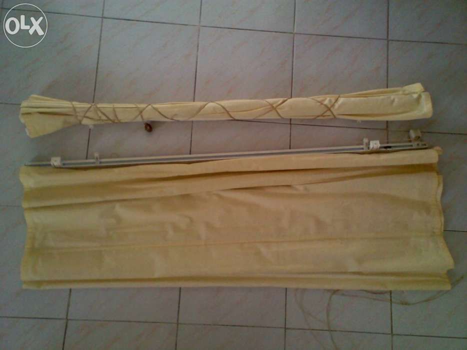 1 Cortina estore em pano cru nova