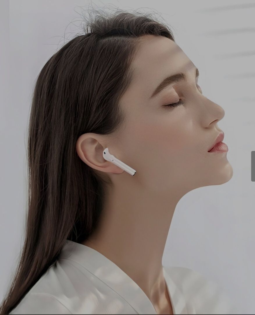 Białe Słuchawki Bezprzewodowe BLUETOOTH