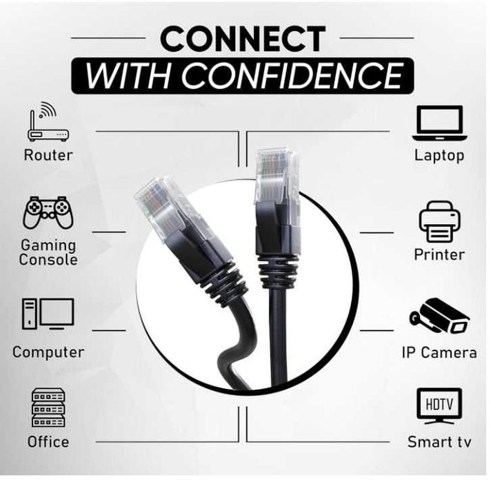 Kabel sieciowy Ethernet Cat6 RJ45 Mr. Tronic 30m kolor izolacji czarny