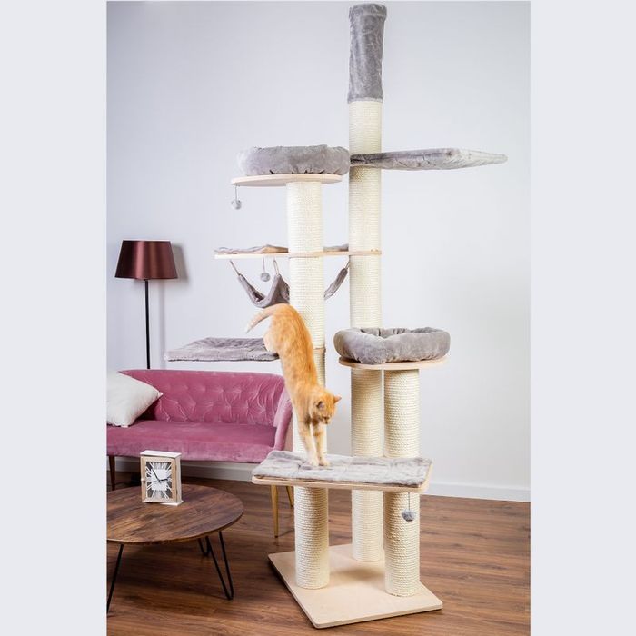 Natural Paradise Drapak Dla Kota Amaryllis Jasnoszary MEGA NAJWIĘKSZY