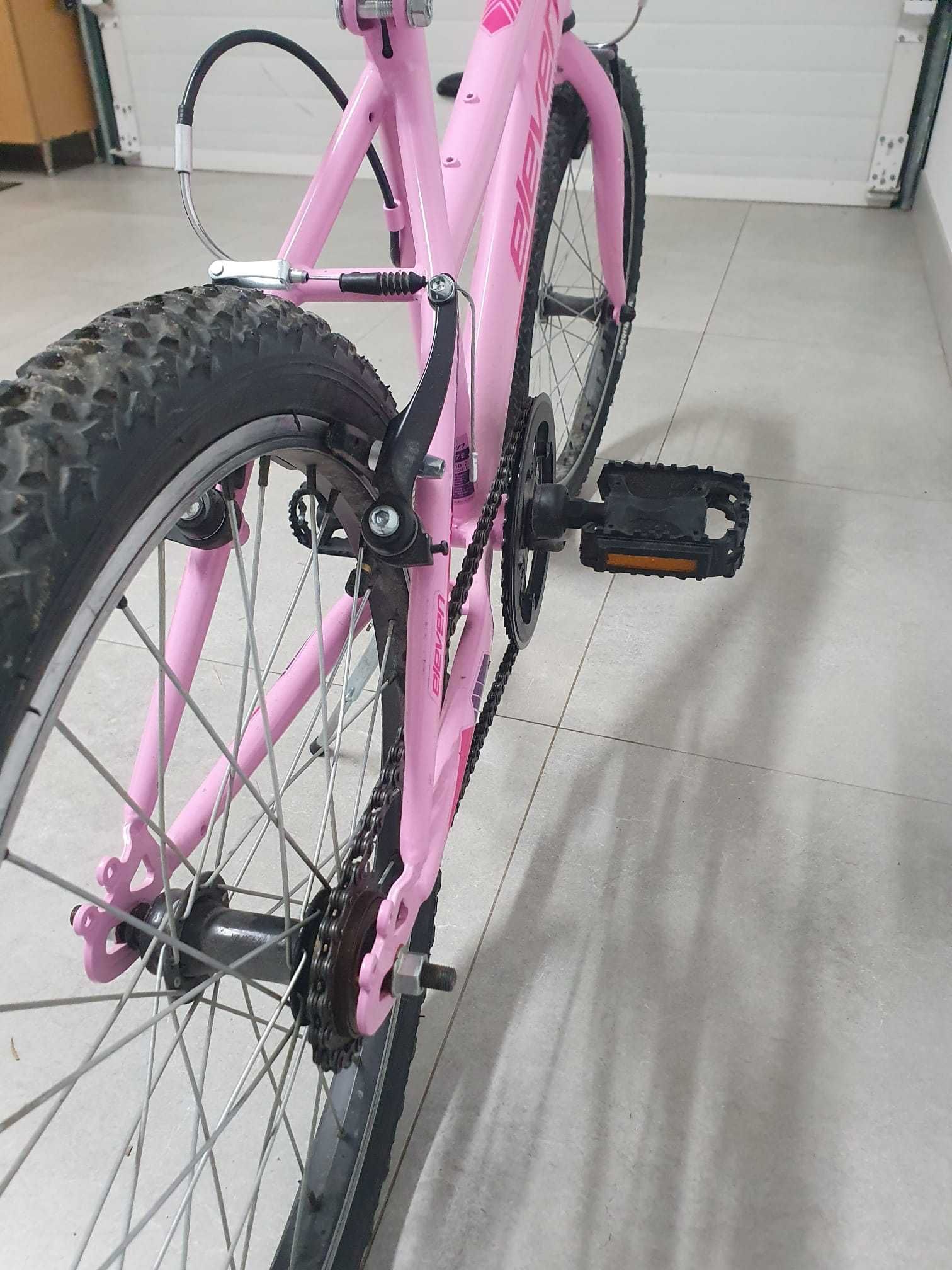 Bicicleta rosa criança marca eleven