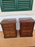 Par de Mesas de Cabeceira Mesinhas Madeira Wooden Oak Bedside Table