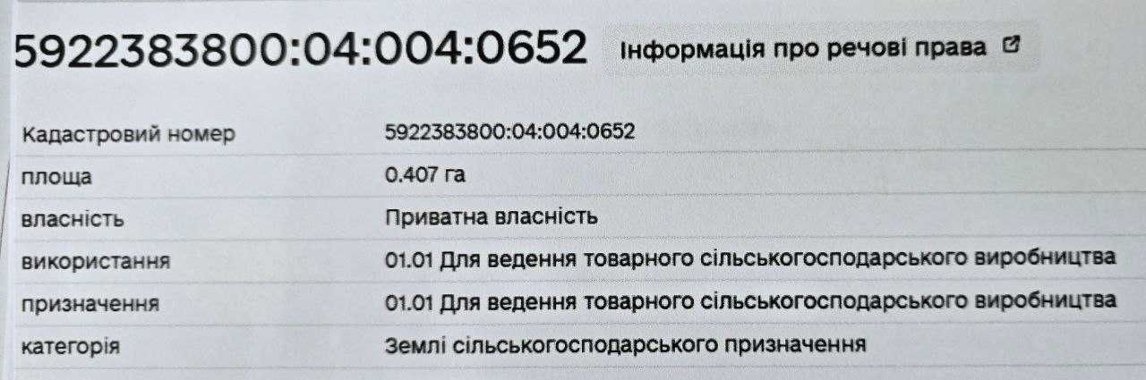 В продажу декілька земель сільхоз. призначення в Сумській області