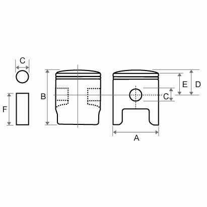 Piston Yamaha TZR DTR 125 de 1988a2006de58.00MM TKRJ DTR125  RD 125 LC