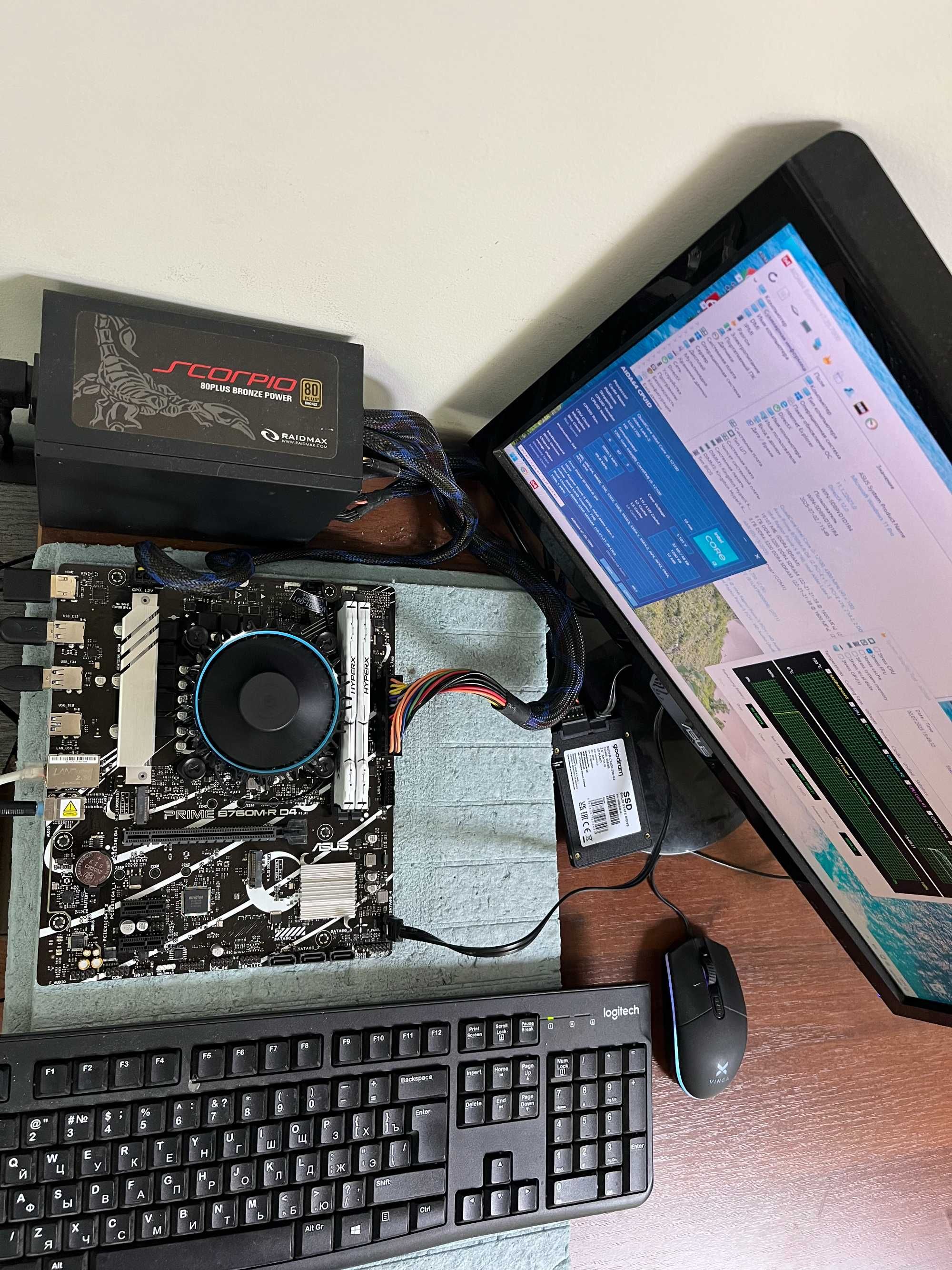 Материнская плата ASUS PRIME B760M-R D4 s1700 DDR4 Core i7 i9 Support