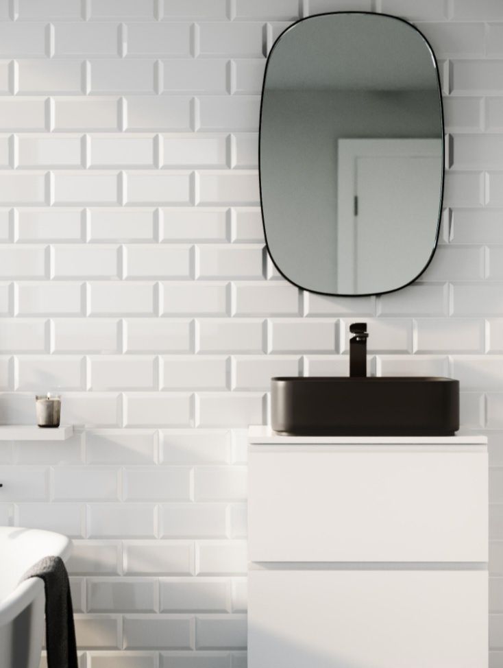 Azulejo branco para cozinha