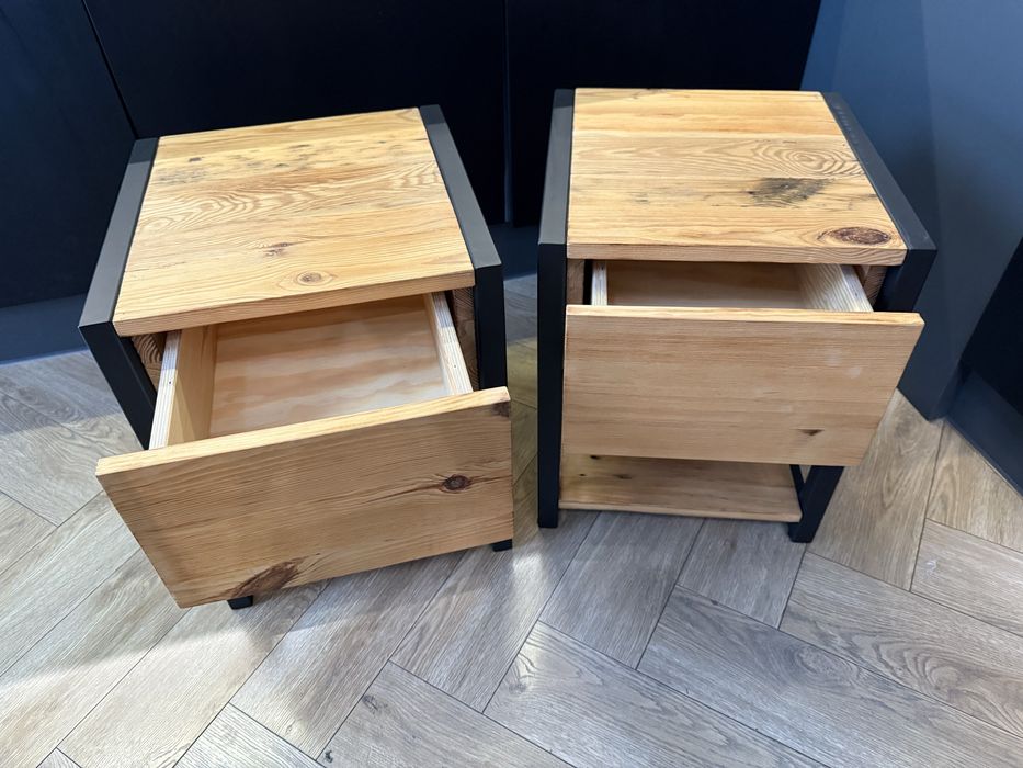 2 szafki nocne industrial rustic Retro Wood