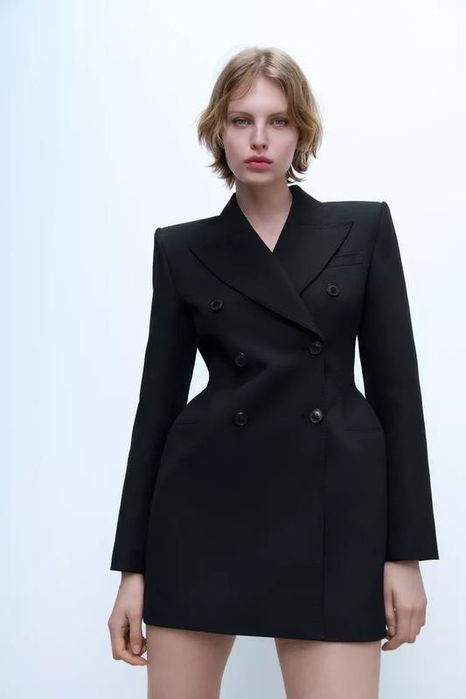 Сукня блейзер жакет Zara. Розмір S. Чорна та біла.