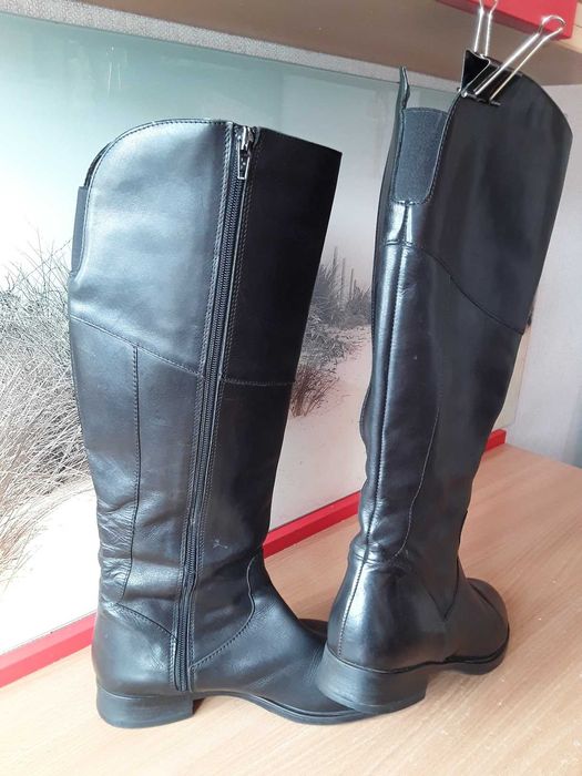 Kozaczki damskie wysokie -skóra, Tamaris 40