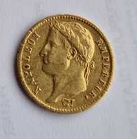 Złota moneta 20 Franków Napoleon