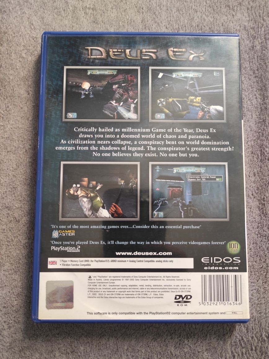 Deus Ex Human Revolution, Deus Ex Mankind Divided, Deus Ex,PS2,PS3,PS4