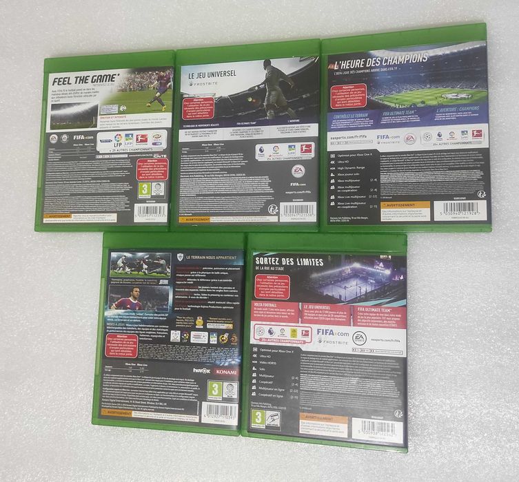 5 Jogos de Futebol Xbox One Por 13€ Fifa 20, 19, 18, 15 e PES 2015