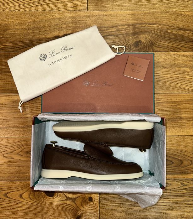 Лоферы из кожи лося Loro Piana