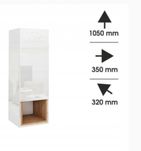 Witryna wisząca biały połysk 1050x350x320 mm