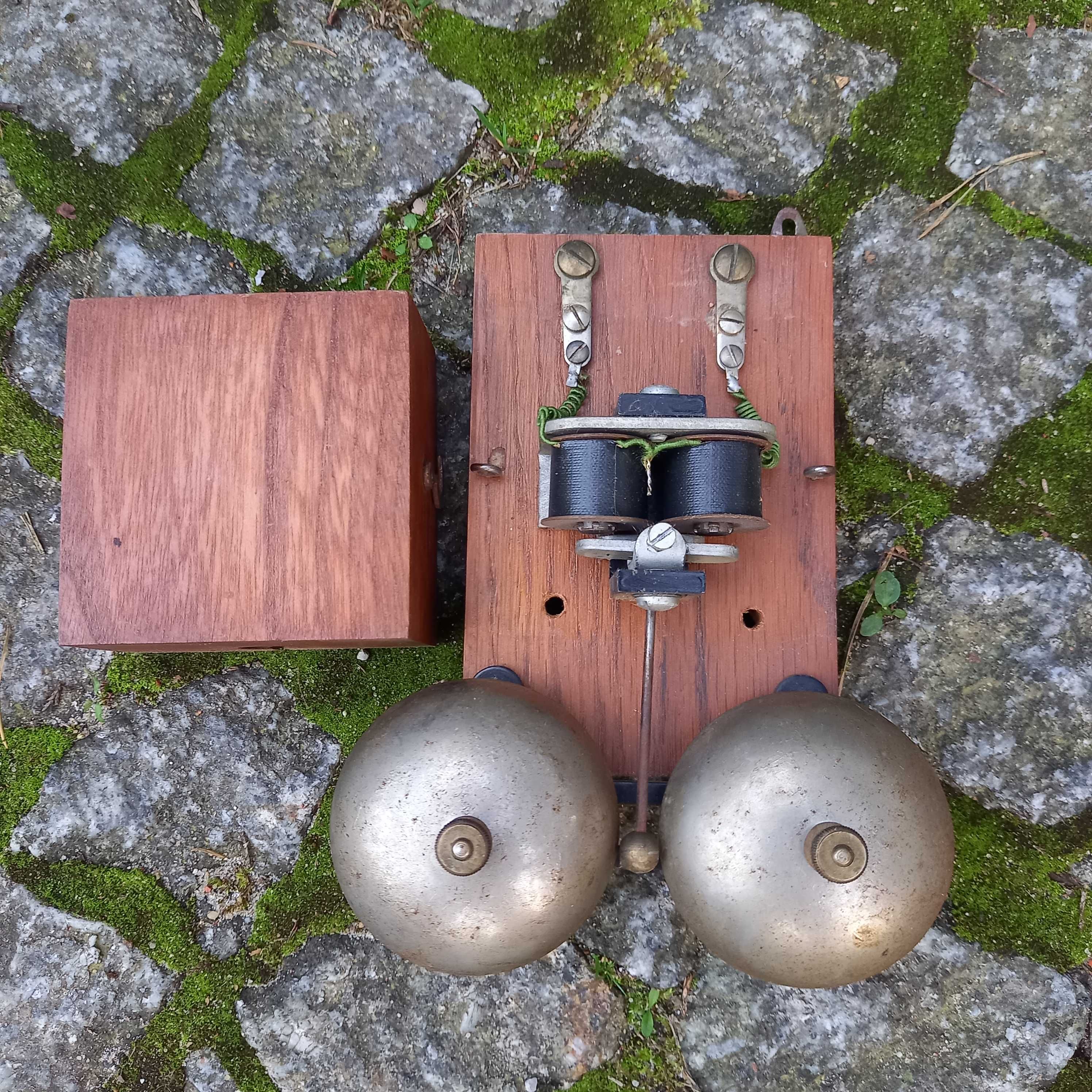 Stary francuski mosiężny dzwonek szkolny dzwonek elektryczny