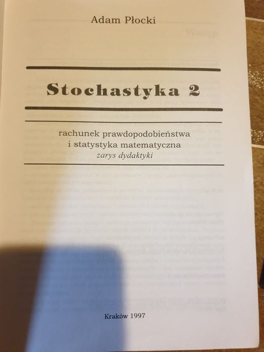 Stochastyka 2 Adam Płocki