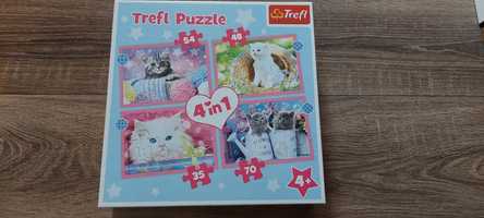 Puzzle trefl koty 4 w 1