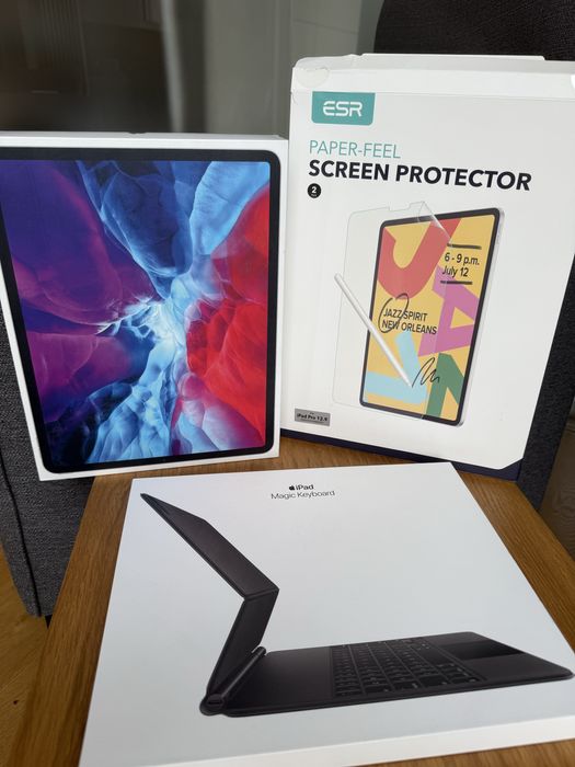 iPad Pro 12.9 4 gen 128GB Cellular, Apple Pencil 2 gen, Keyboard Pro