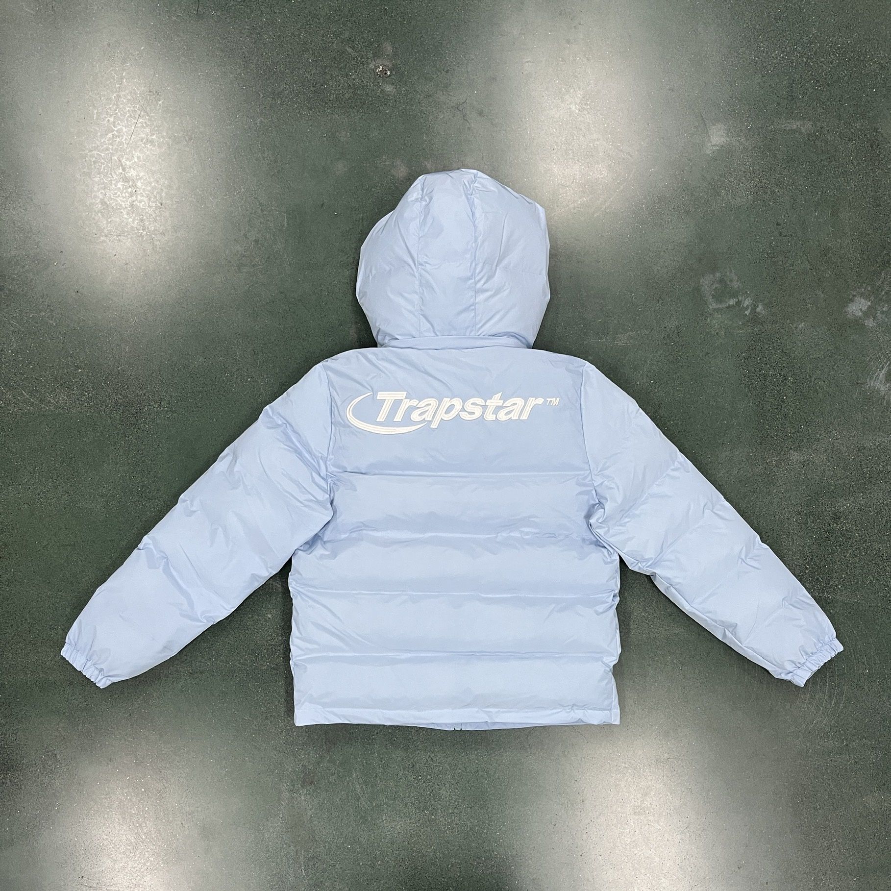 TRAPSTAR puffer jacket baby blue