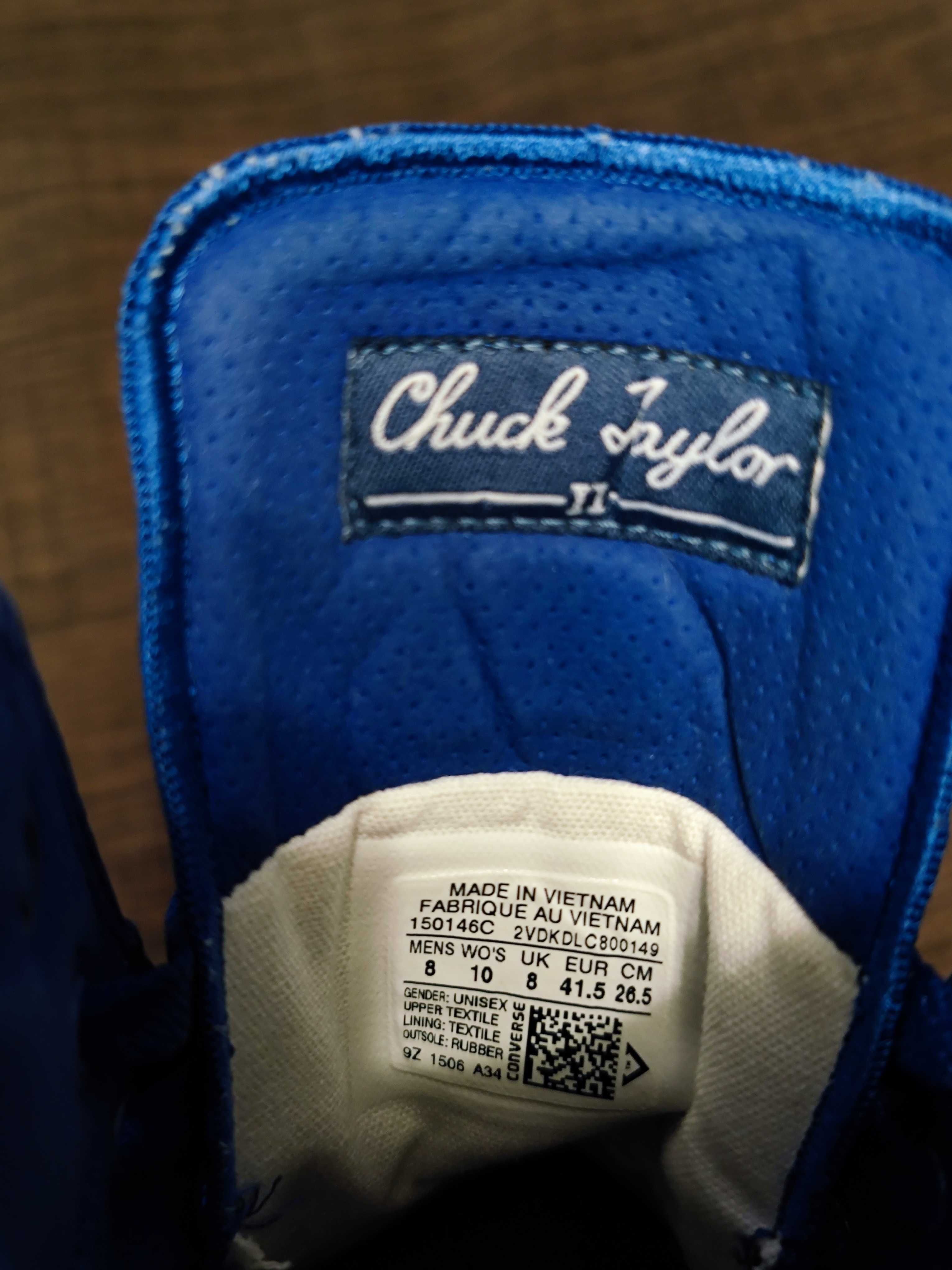 Унисекс кеды Converse Chuck II Sodalite Blue High (41,5р. 26.5-27см.)