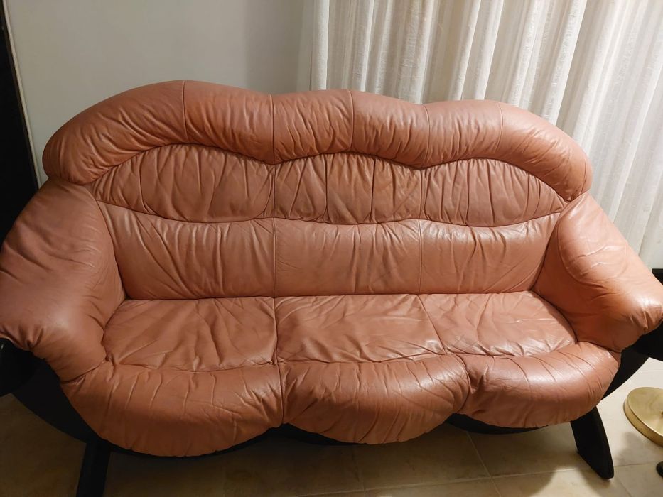 Sprzedam skórzany komplet wypoczynkowy