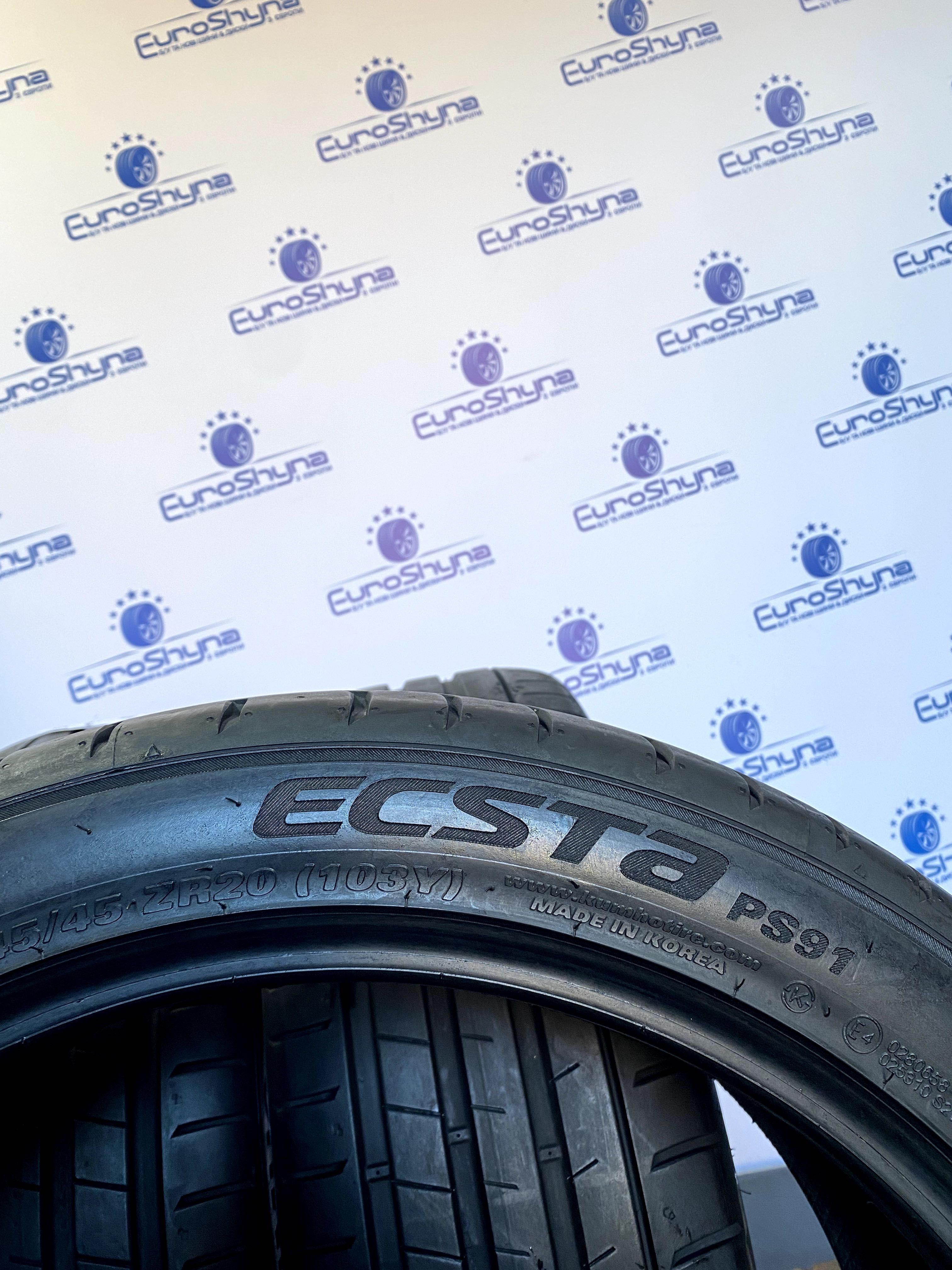 Літні шини 245 45 ZR20 108Y Kumho Ecstra ps91. Прот.7.0мм. 2021р.