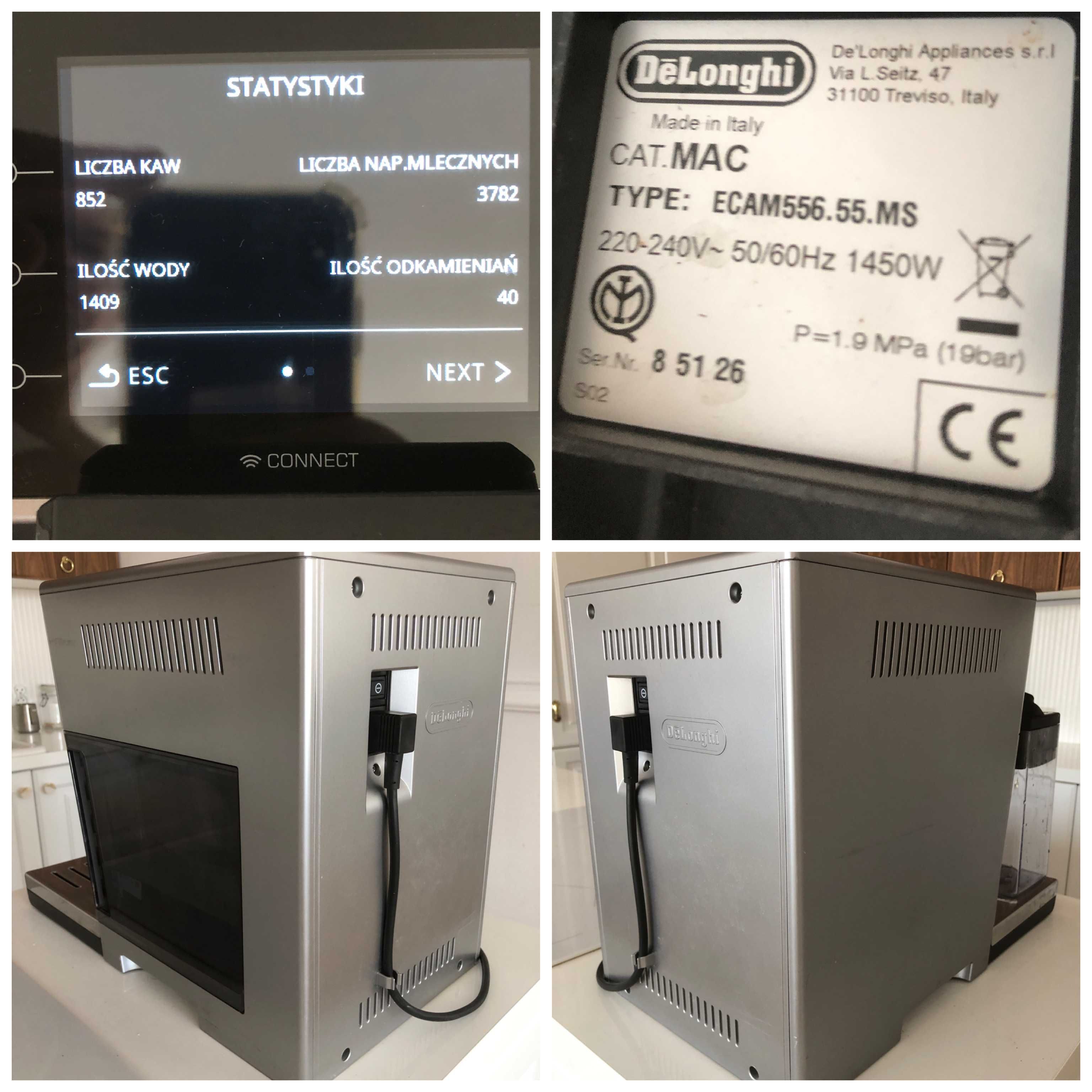 Ekspres De'Longhi PrimaDonna Class / 2018rok prod. / Polskie menu
