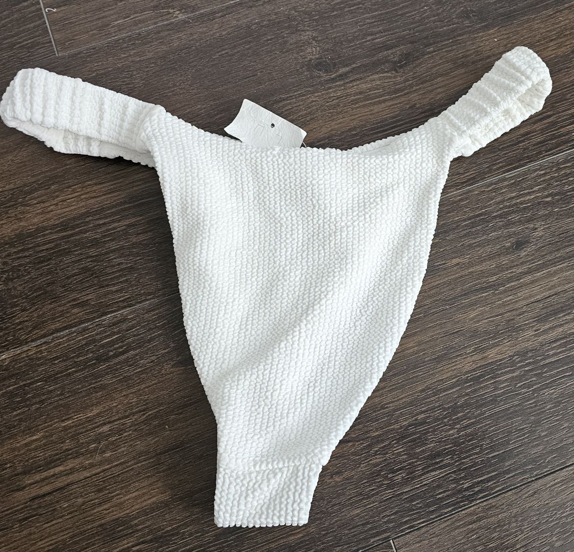 04 River Island  Dół od bikini majtki od stroju kąpielowego białe r.38