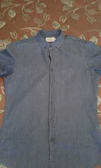 Camisa Tiffosi Azul Ganga - manga curta - corte slim - tam. L