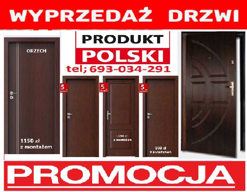 Drzwi ZEWNĘTRZNE- wejściowe MONTAŻ GRATIS , antywłamaniowe wyciszone