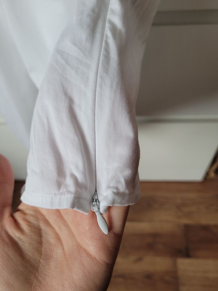 Biała bluzka koszula mohito jeden rękaw