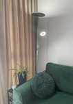 Lampa podłogowa LED modern 6 trybów dotykowa nowoczesna popielata