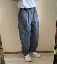 Карго штани широкі сірі japanese трекінгові на утяжках штаны cargo