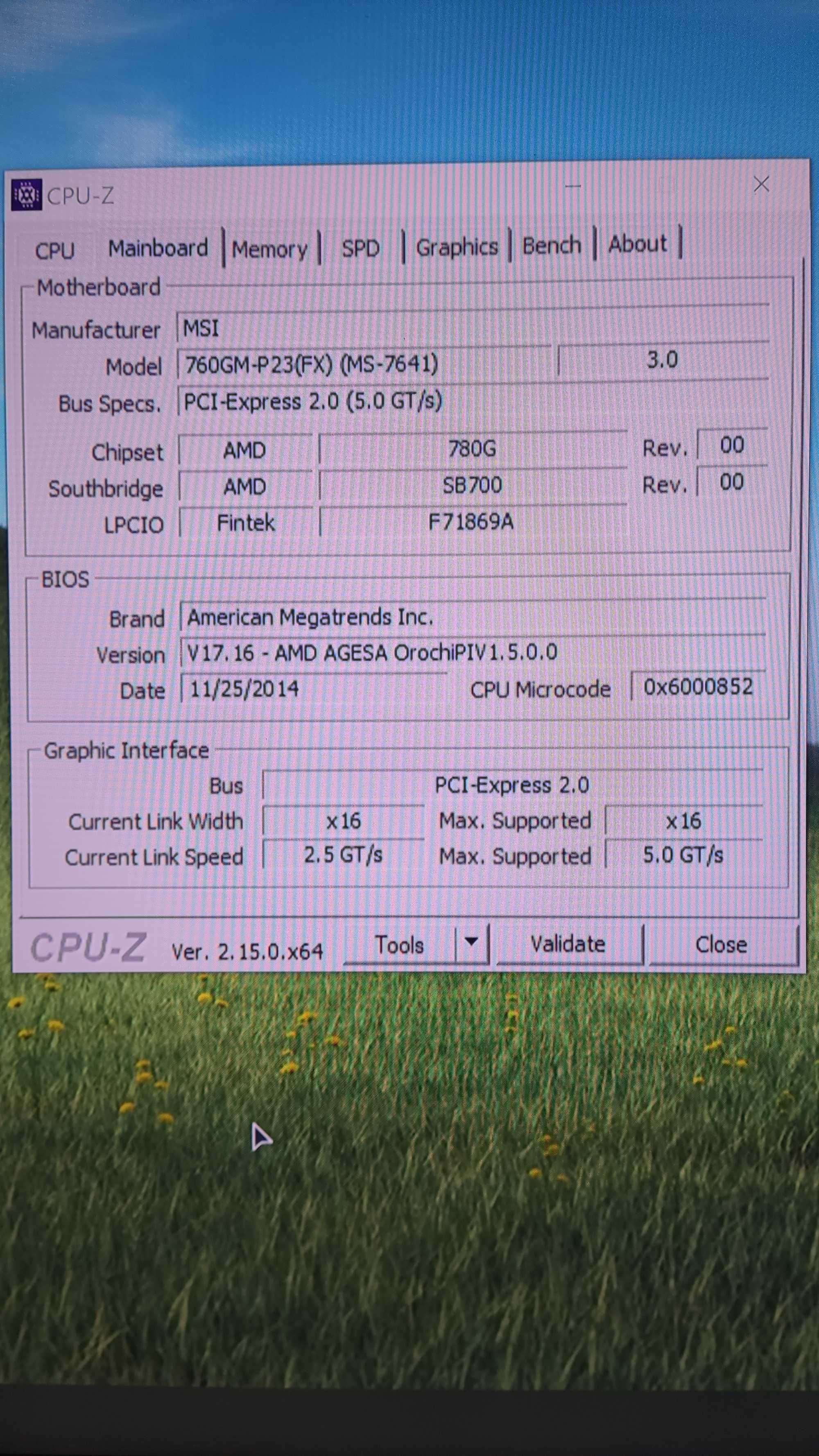 комплект материнська плата:msi 760GM-P23, FX-8300,DDR-3 16GB