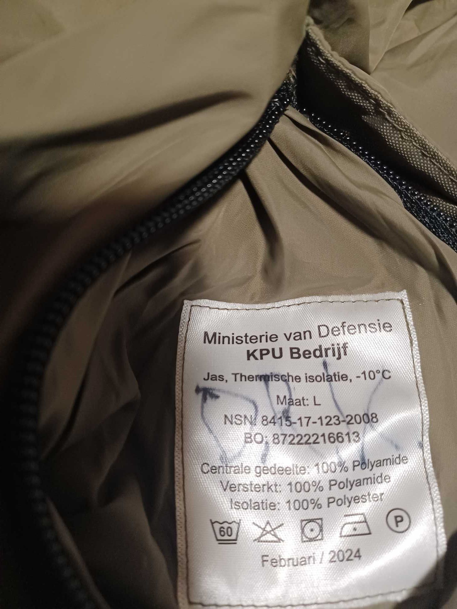 Kurtka puchowa wojskowa Softie Holandia "L"