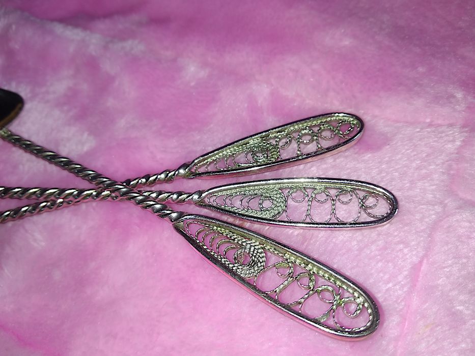 Набор винтажных чайных ложек с ажурными ручками, 6 шт.