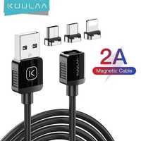 Kuulaa кабель магнитный зарядный MicroUSB Type-C разъемы