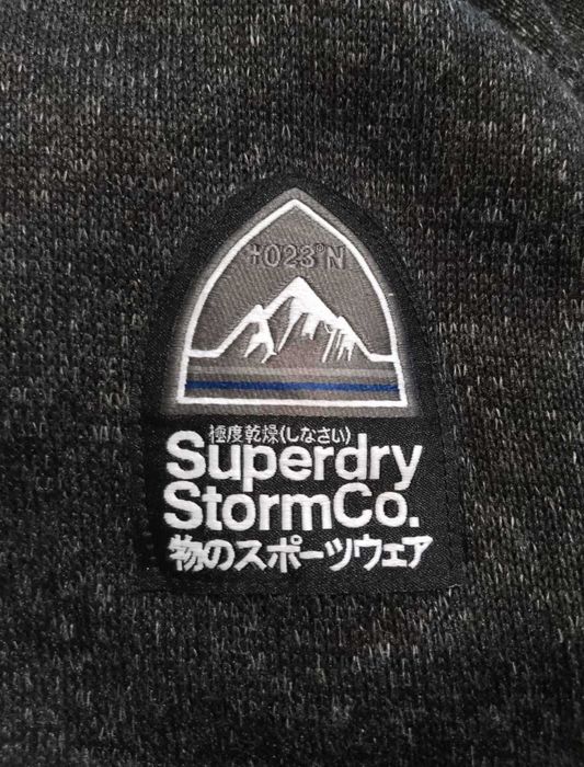 Мужское зип-худи "Superdry". Оригинал. Новое. Серого цвета. Размер L.