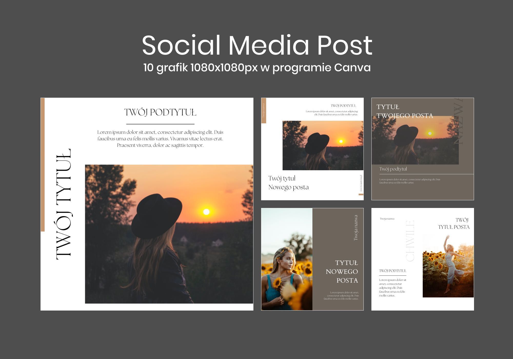 Szablon 10 postów na social media memories - Canva