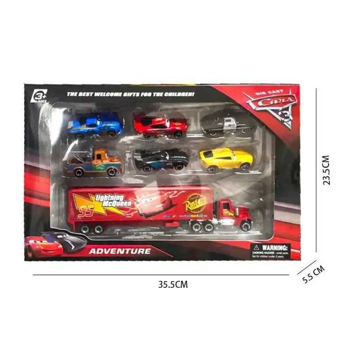 Auta Cars Zygzak Złomek Resoraki Metal 7 sztuk 1:64