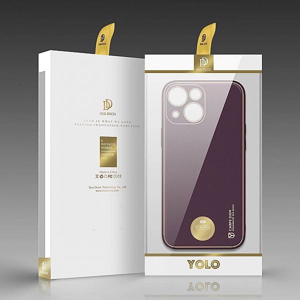 Dux Ducis Yolo etui iPhone 14 Plus elegancki pokrowiec ze skóry ekolog