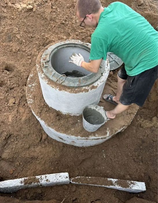 Септик каналізація під ключ залізобетонні кільця 5/8/18 м3