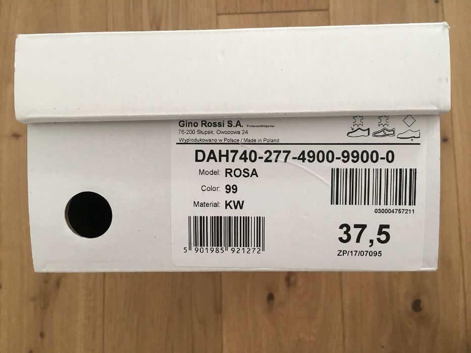 Baleriny Gino Rossi zamsz naturalny czarne roz. 37,5 NOWE