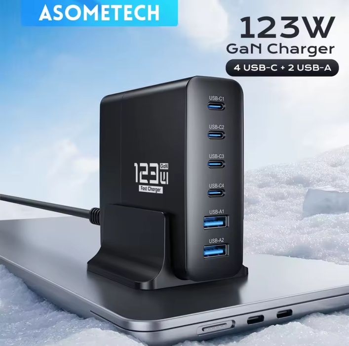 Зарядна Станція Asometech 123W GaN