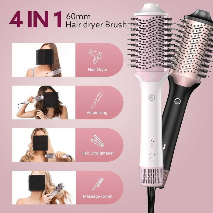 Webeauty 4 w 1 Suszarka Prostownica Szczotka do Włosów,110 000 obr/min