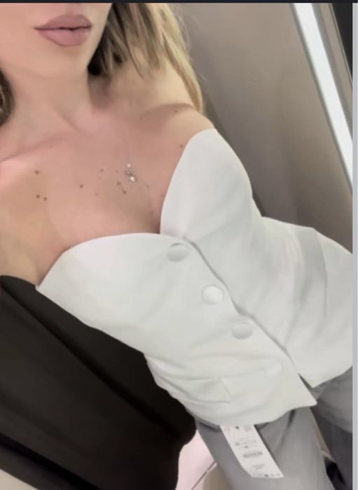 корсет топ ZARA білий