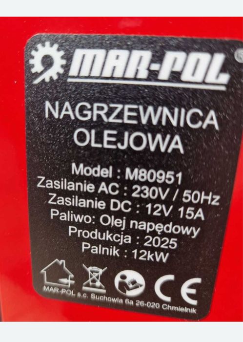 12 КВТ!!! Дізельний обігрівач автономка MAR POL M-80951