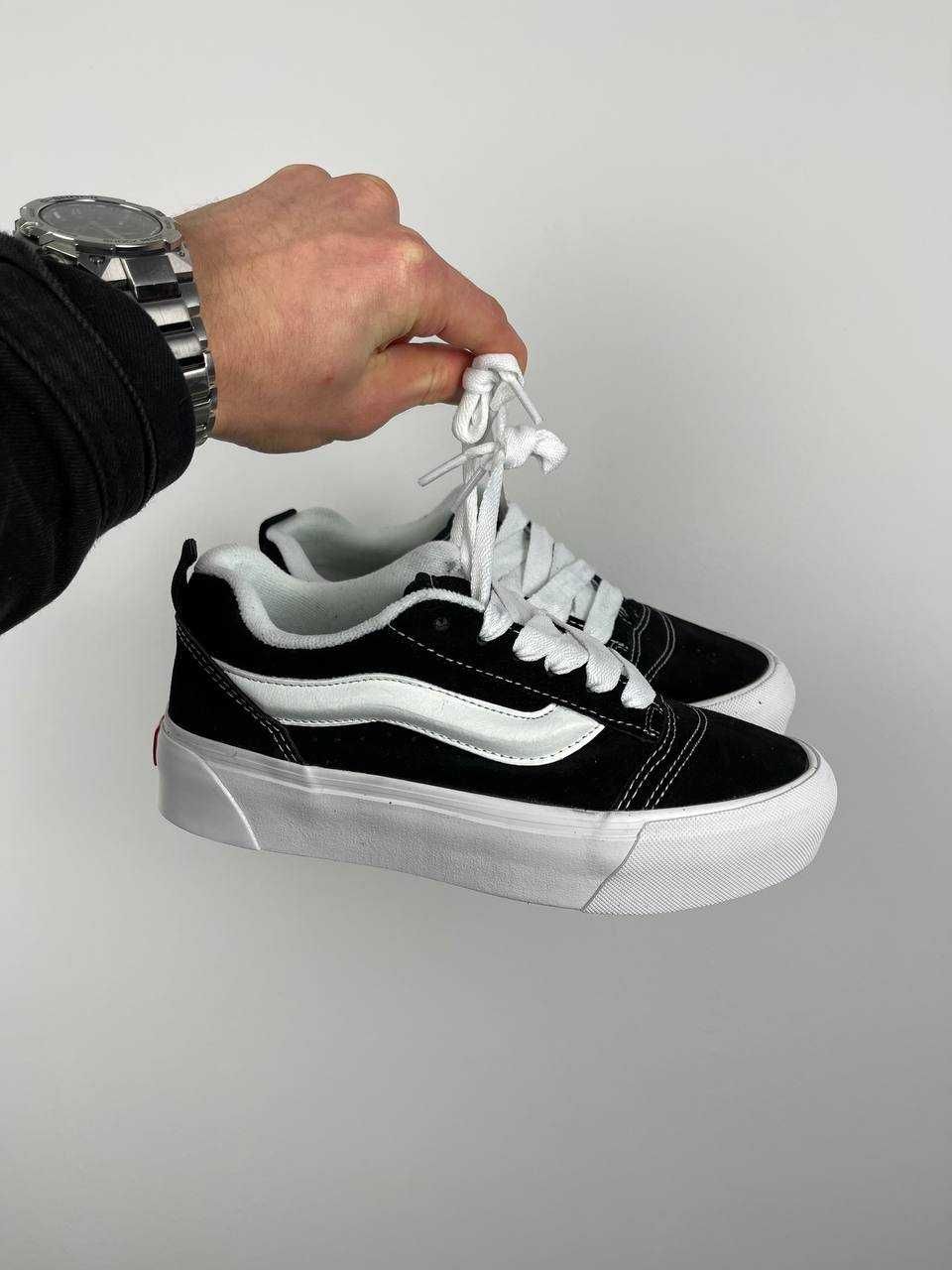 Женские кеды Vans Knu Skool Platform Black White 36-40 Новинка Весны!