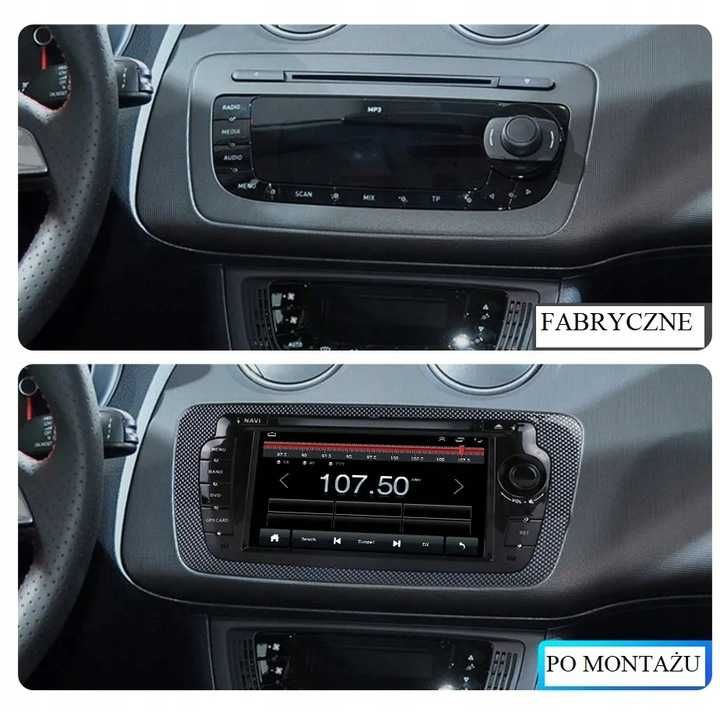 Radio Nawigacja Android CarPlay Seat Ibiza 6J 2008.-2017 2/32GB